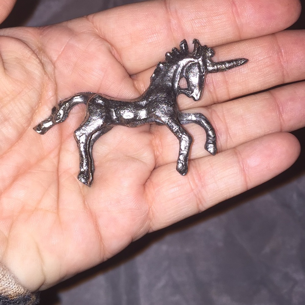 Metal unicorn tiny and unique 🦄